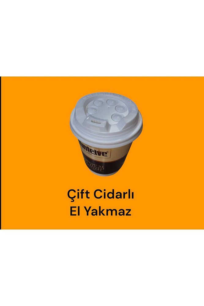 KARTON-SIZDIRMAZ KAPAKLI  Sıcak İçecek Bardağı ÇİFT DUVARLI (DW) EL DUDAK YAKMAZ (8-12 OZ SEÇENEKLİ) 30'lu