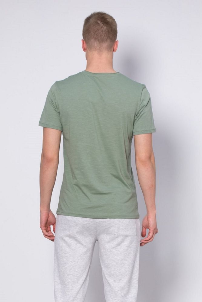 Erkek Bisiklet Yaka %100 Pamuk Gögüs Cepli T-Shirt