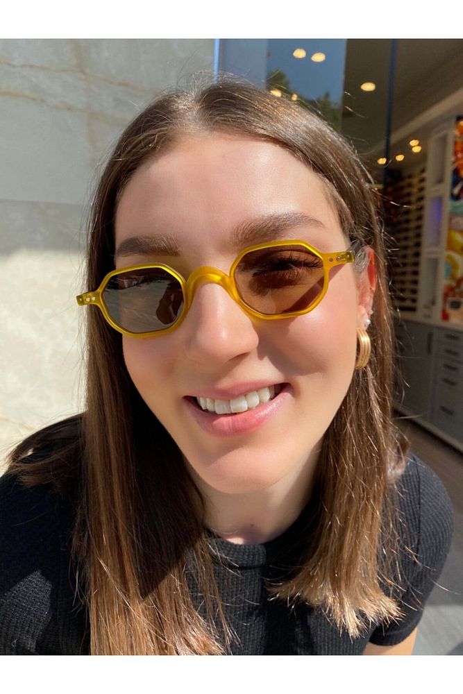 Eyewear Turuncu Oval Metal Detaylı Güneş Gözlüğü Tg 1336 C.1301
