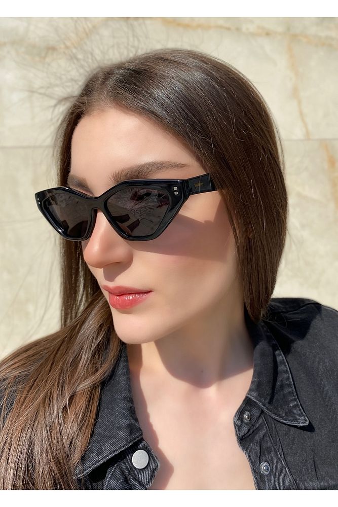 Eyewear Geometrik Cat Eye Güneş Gözlüğü Siyah Rb-8801 C1