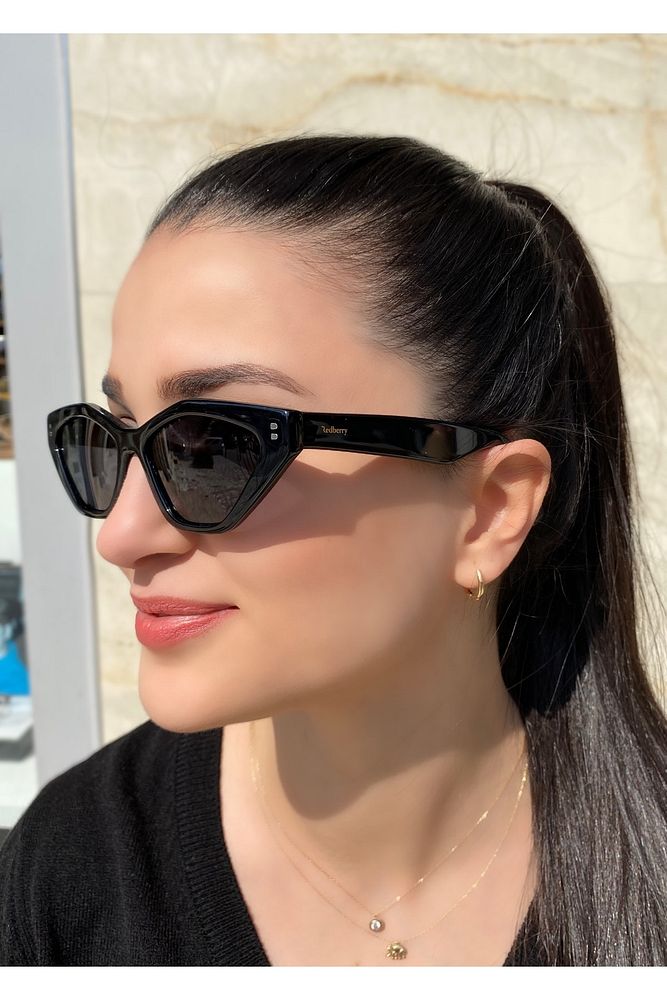 Eyewear Geometrik Cat Eye Güneş Gözlüğü Siyah Rb-8801 C1