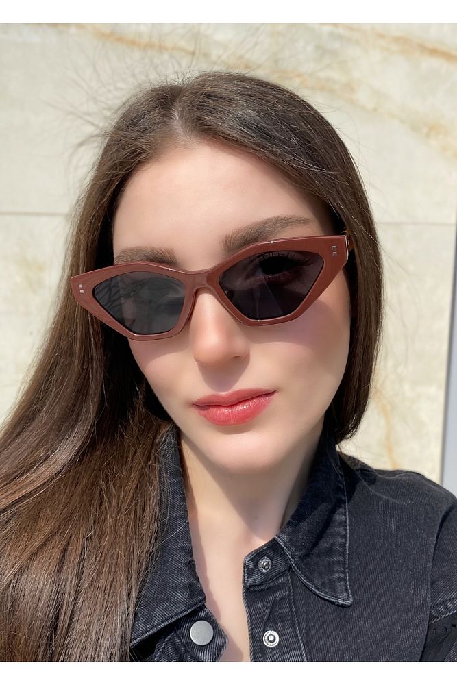 Eyewear Geometrik Cat Eye Güneş Gözlüğü Siyah Rb-8801 C1