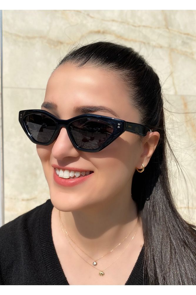 Eyewear Geometrik Cat Eye Güneş Gözlüğü Siyah Rb-8801 C1