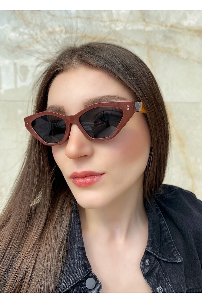 Eyewear Geometrik Cat Eye Güneş Gözlüğü Siyah Rb-8801 C1