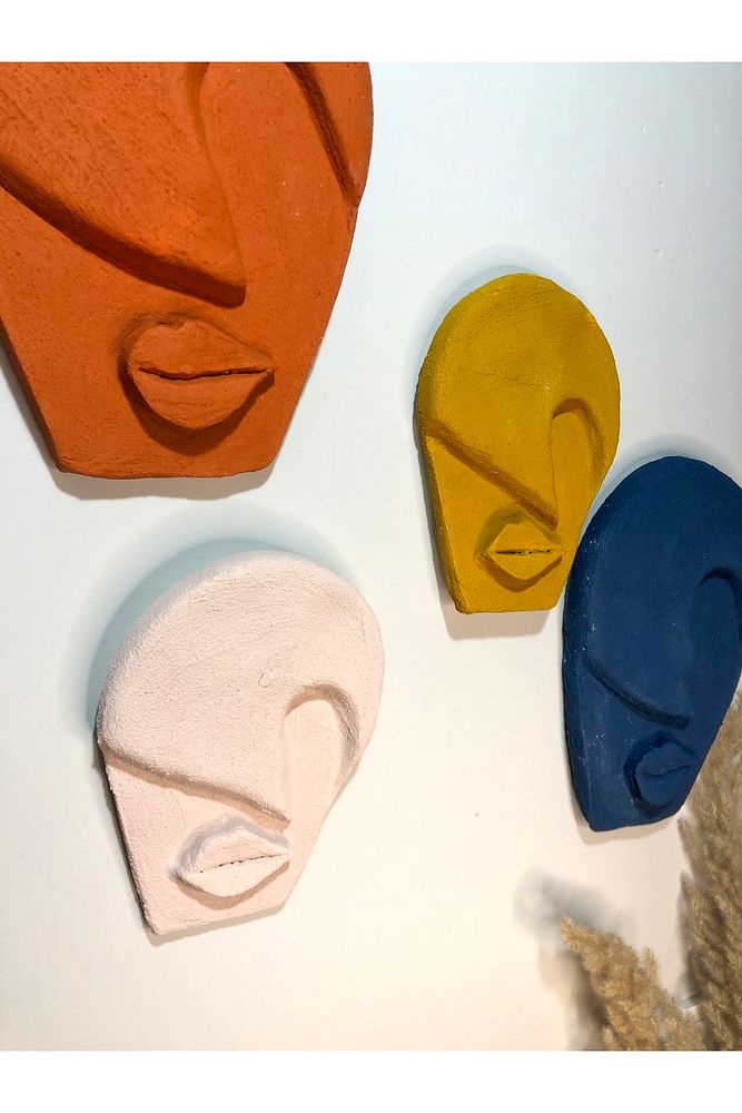 Modern Tasarım El Yapımı Özel Pigment Boya Uygulamalı Duvar Dekoru Maskeler