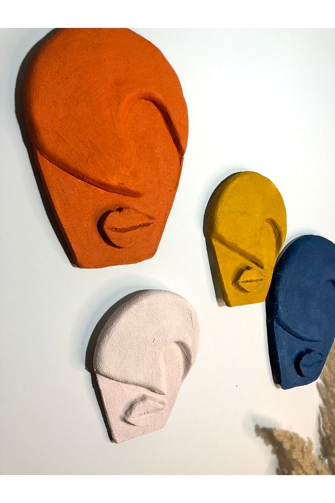 Modern Tasarım El Yapımı Özel Pigment Boya Uygulamalı Duvar Dekoru Maskeler
