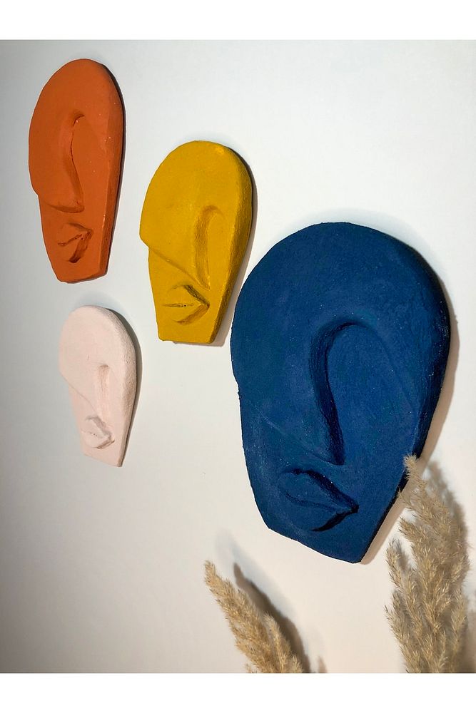 Modern Tasarım El Yapımı Özel Pigment Boya Uygulamalı Duvar Dekoru Maskeler