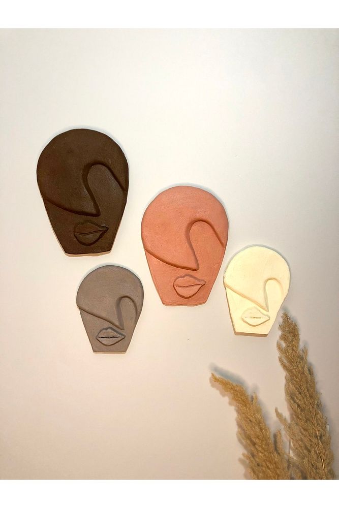 El Yapımı Özel Pigment Boya Uygulamalı Duvar Dekoru Maskeler
