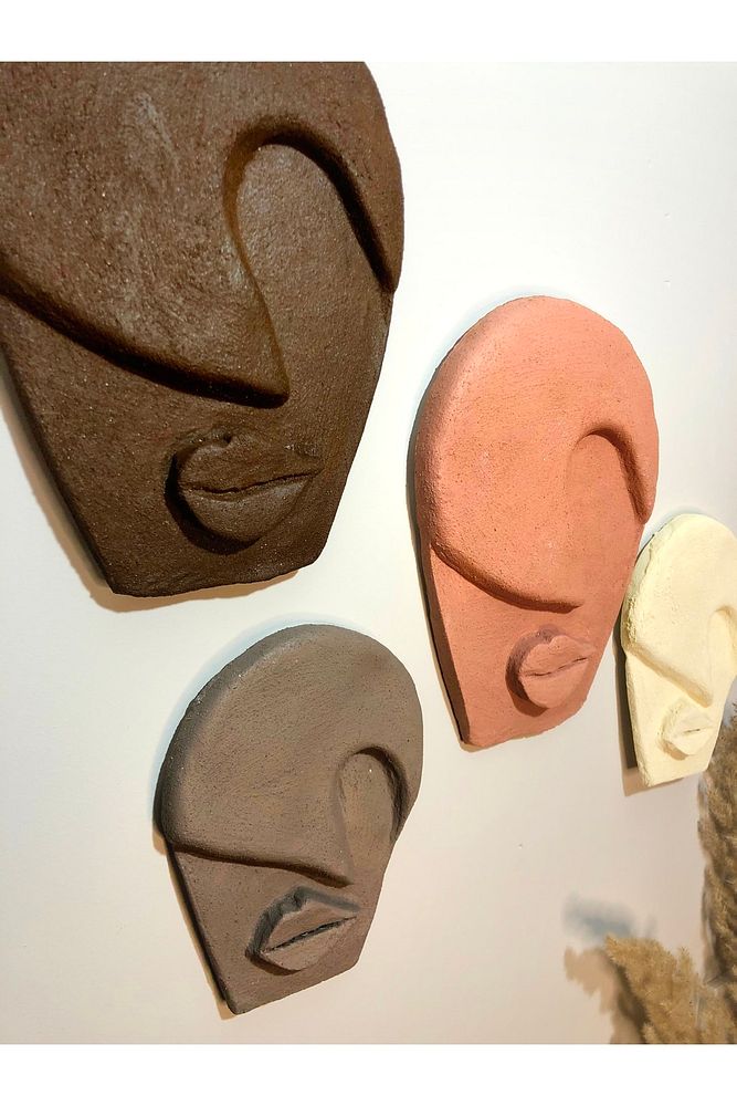 El Yapımı Özel Pigment Boya Uygulamalı Duvar Dekoru Maskeler