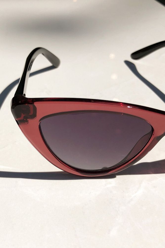 Şeffaf Bordo Polarize Cat Eye Kadın Güneş Gözlüğü 965 Col.1506