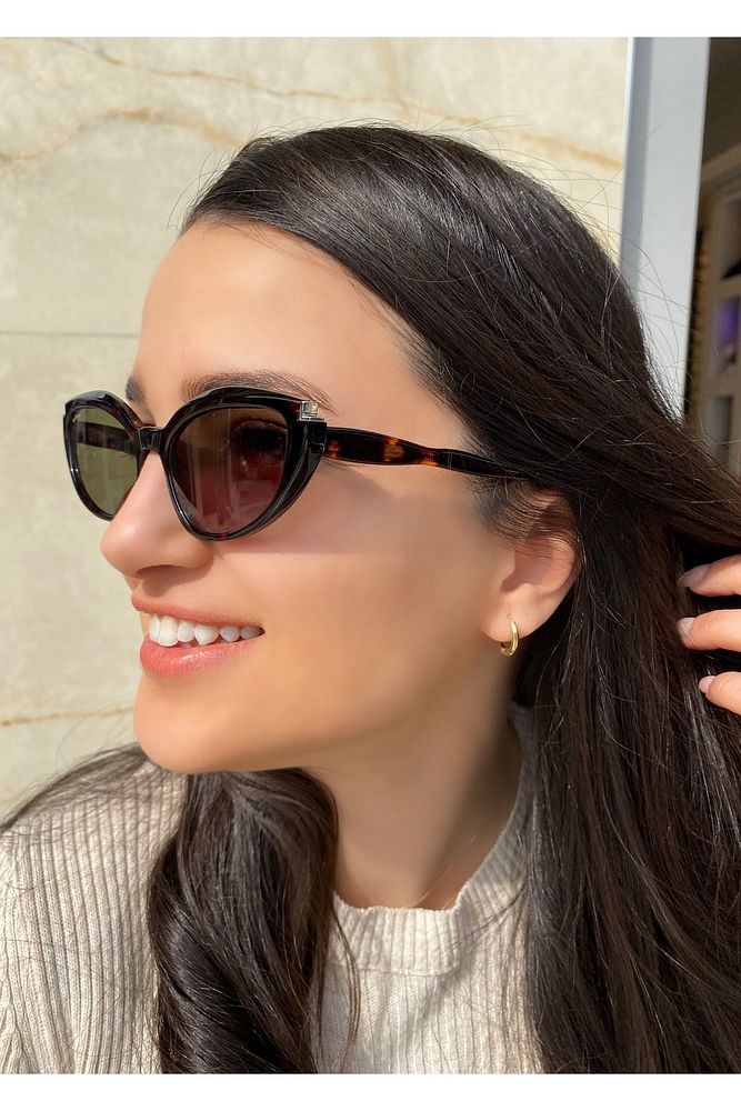 Eyewear Kırçıllı Kahve Cat Eye Güneş Gözlüğü Rb-5512 C2