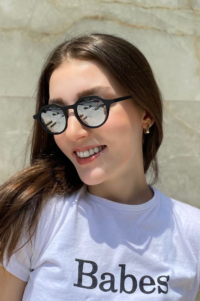 Geometrik Tasarım Siyah Unisex Güneş Gözlüğü Target Onex Rh8205