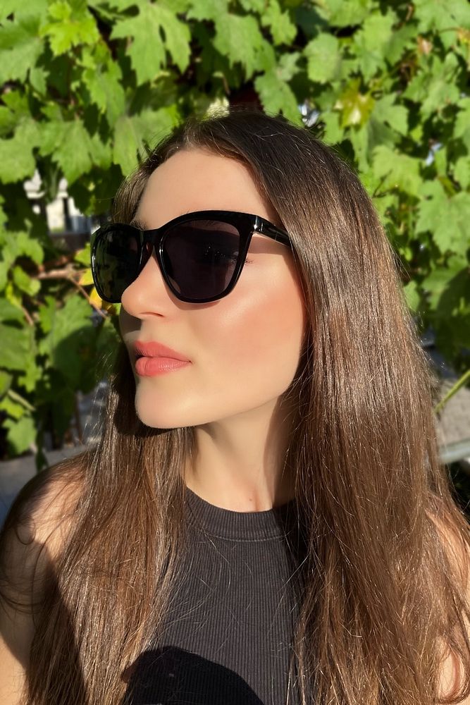 Siyah Kare Polarize Kadın Güneş Gözlüğü 966 Col.0006