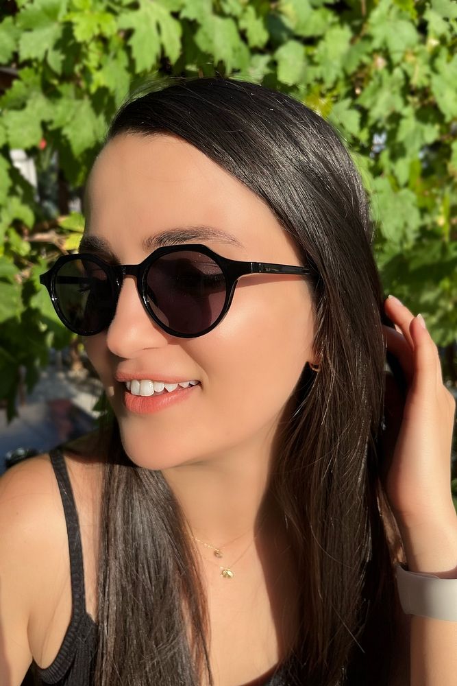 Geometrik Tasarım Siyah Unisex Güneş Gözlüğü Target Onex Rh8205