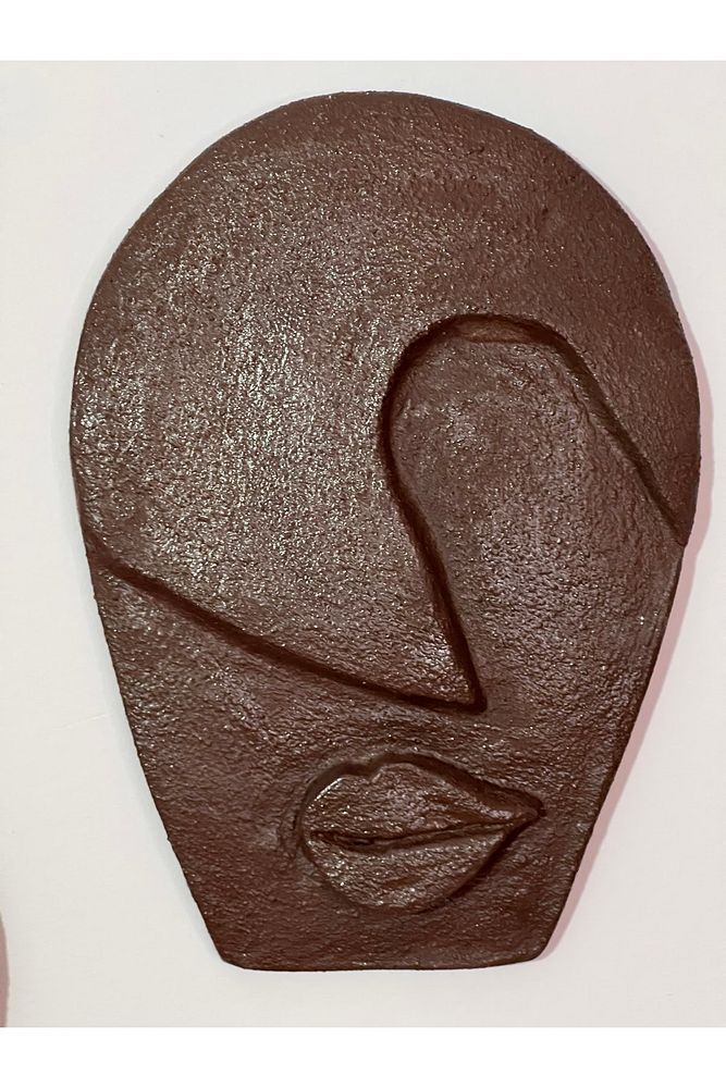 Soyut Tasarım El Yapımı Özel Pigment Boyalı Salon Oturma Odası Mutfak Duvar Dekoru Taş Mask 5'li Set