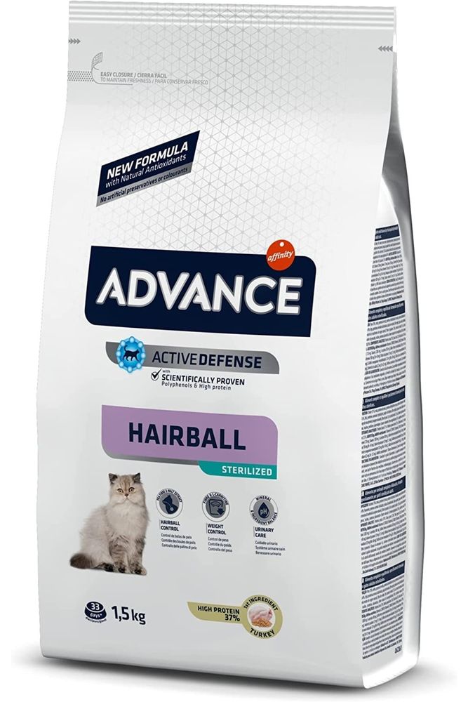 Hairball Sterilised Hindi Etli Kısırlaştırılmış Yetişkin Kedi Maması 1.5 Kg