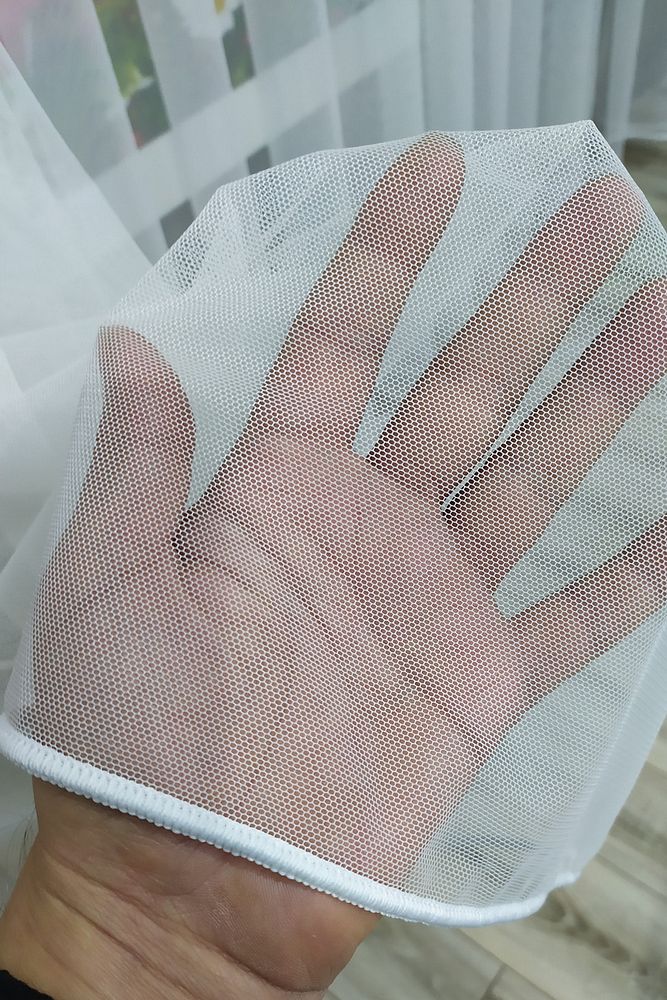 Ekru Renk Grek Tül  Etek Kurşunlu Tül Perde 1/3 SIK Pileli