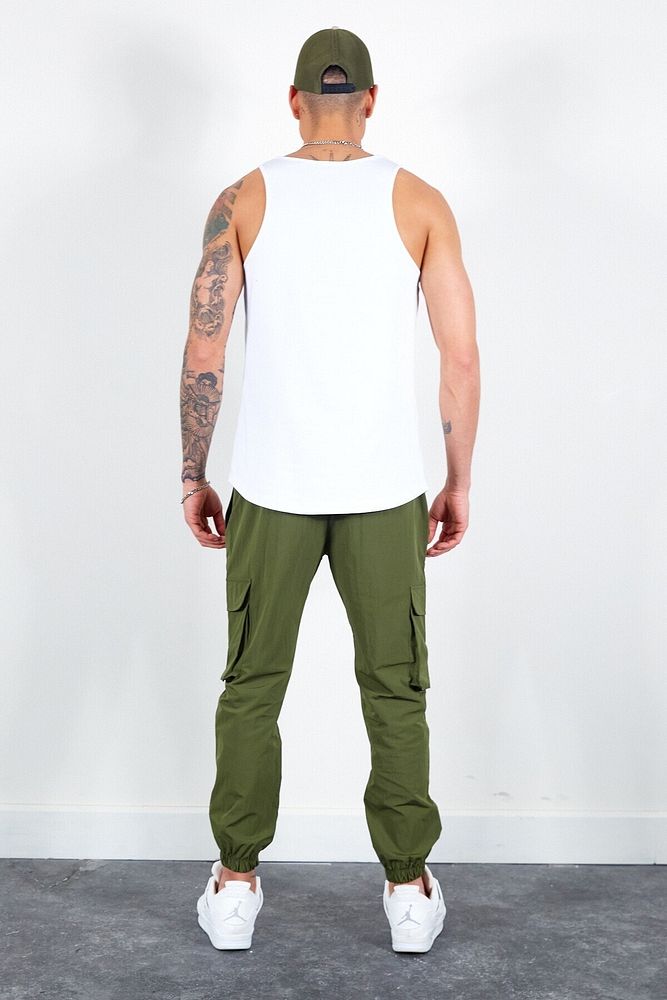 Erkek Beli Lastikli Slim Fit Paraşüt Jogger Pantolon