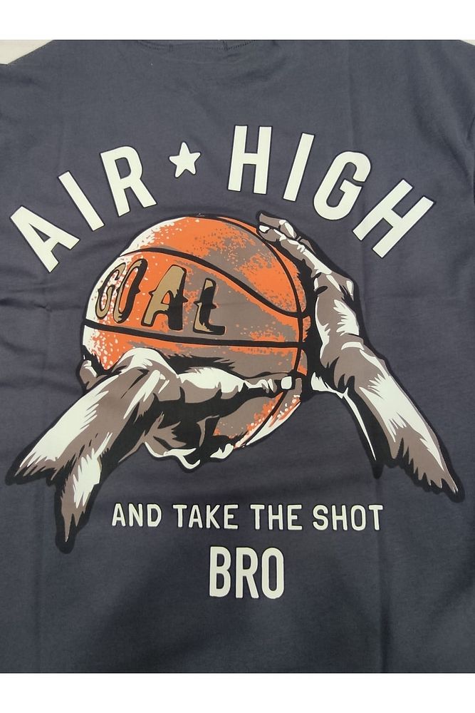 Erkek Air High Baskılı Oversize T-shirt