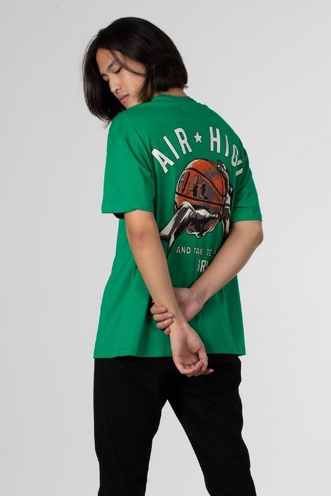 Erkek Air High Baskılı Oversize T-shirt
