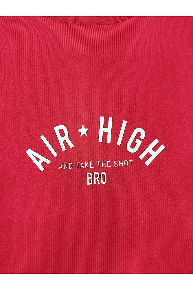 Erkek Air High Baskılı Oversize T-shirt