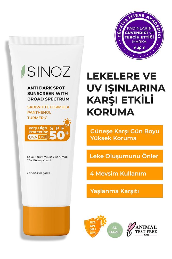 SPF 50+ Yüz Güneş Kremi - Normal ve Kuru Ciltler için Günlük Kullanım 50 ml