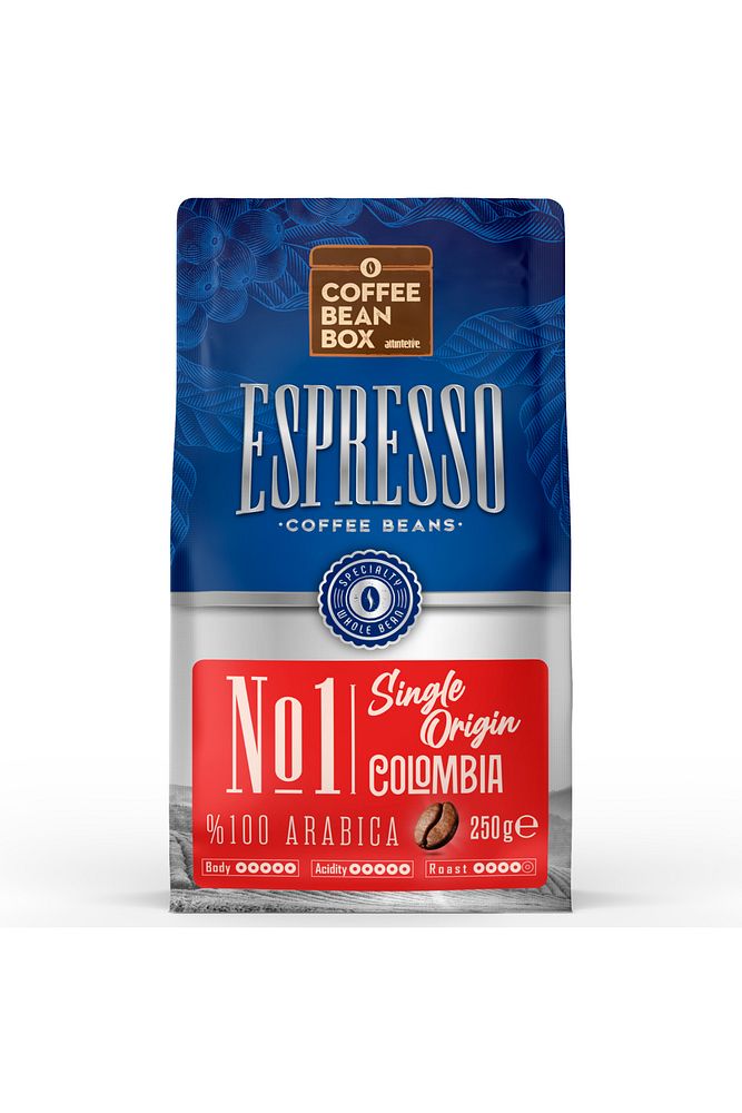 No:1 Single Origin Colombia Espresso Çekirdek Kahve 250gr