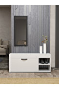 Ayakkabılık Dolabı Beyaz 90 cm
