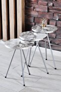 Gümüş Metal Zigon Efes Beyaz 3'lü