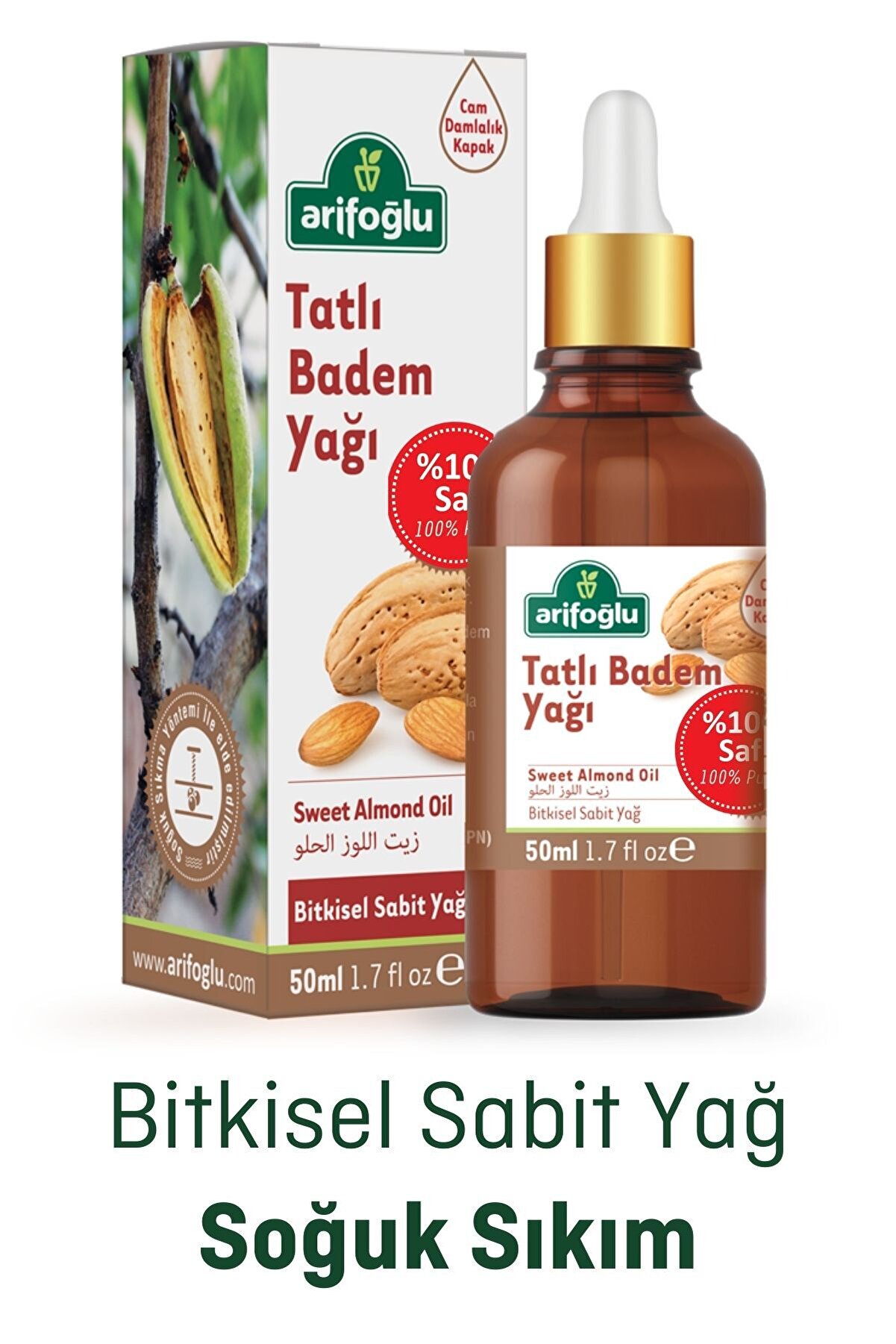 Badem Yağı Tatlı 50ml %100 Saf Tatlı Badem Yağı