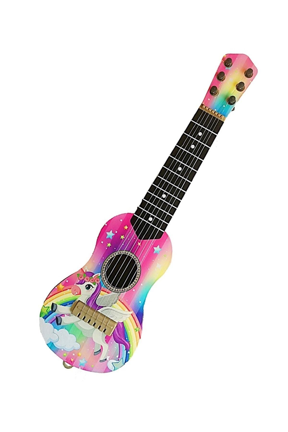 Pembe Oyuncak 6 Telli Ispanyol Gitar Unicorn My Little Pony Desenli 50 Cm.