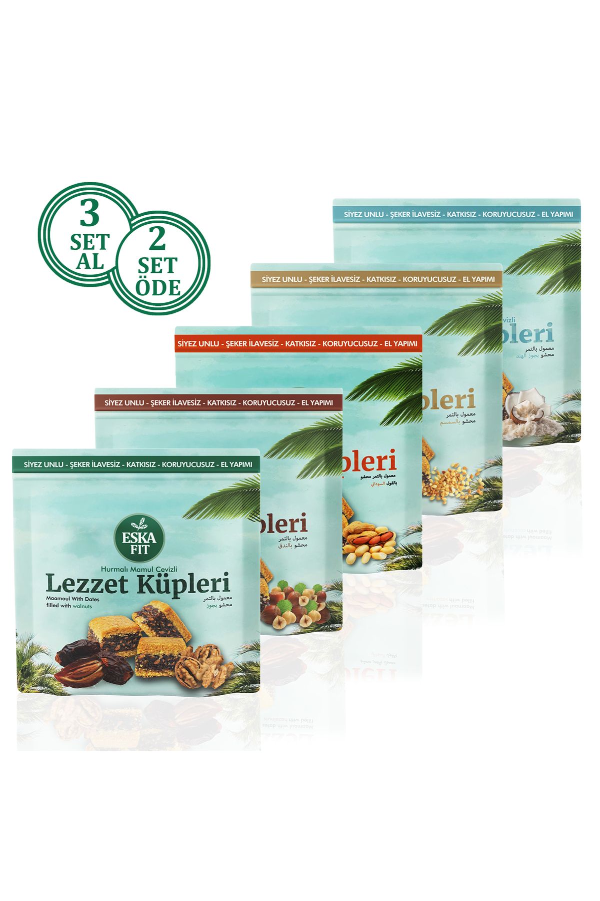 Şekersiz Hurmalı Mamul Karma Set (1SET = 5PAKET)