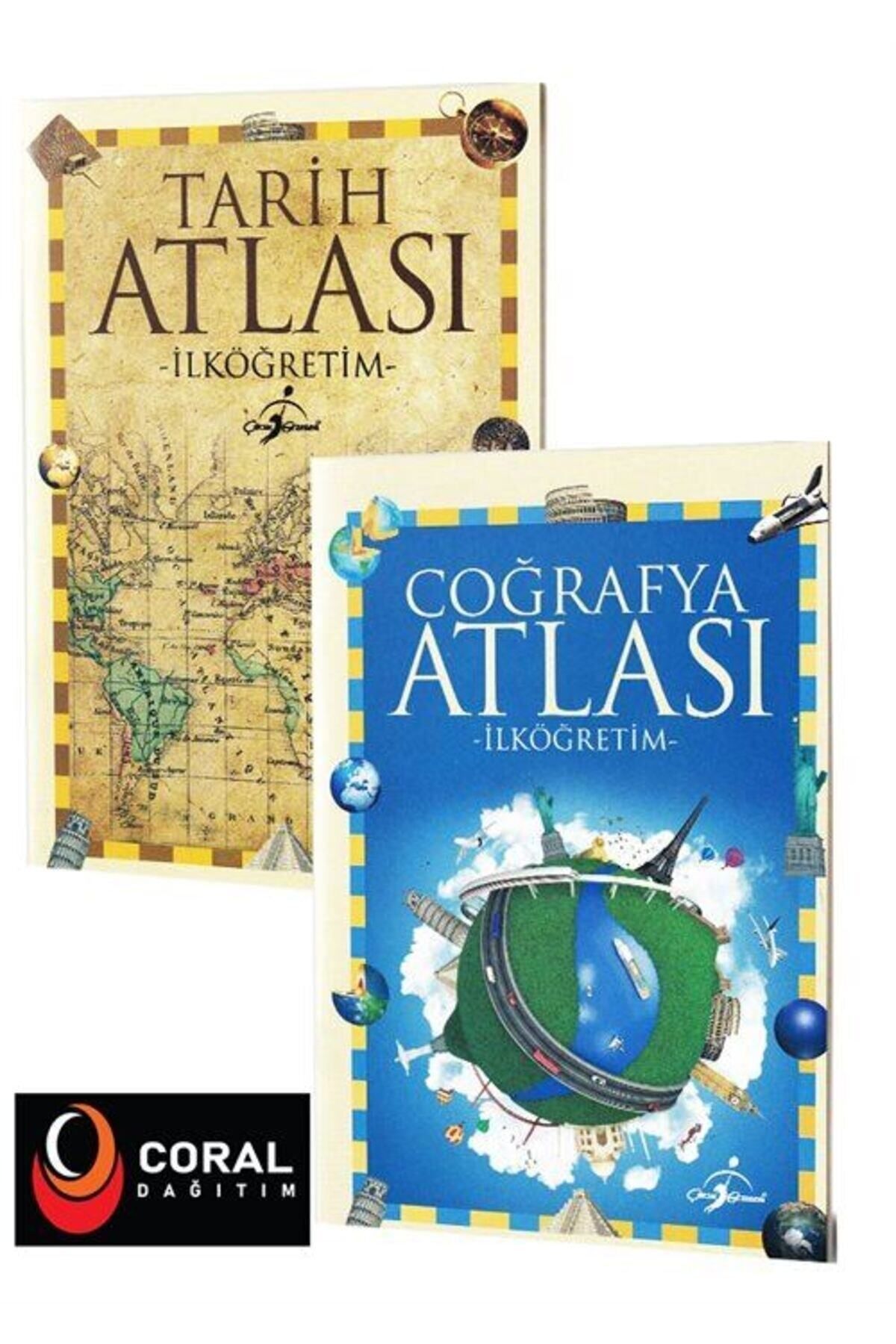 İlköğretim Atlas Seti / Coğrafya Atlası ve Tarih Atlası 2 Kitap Set