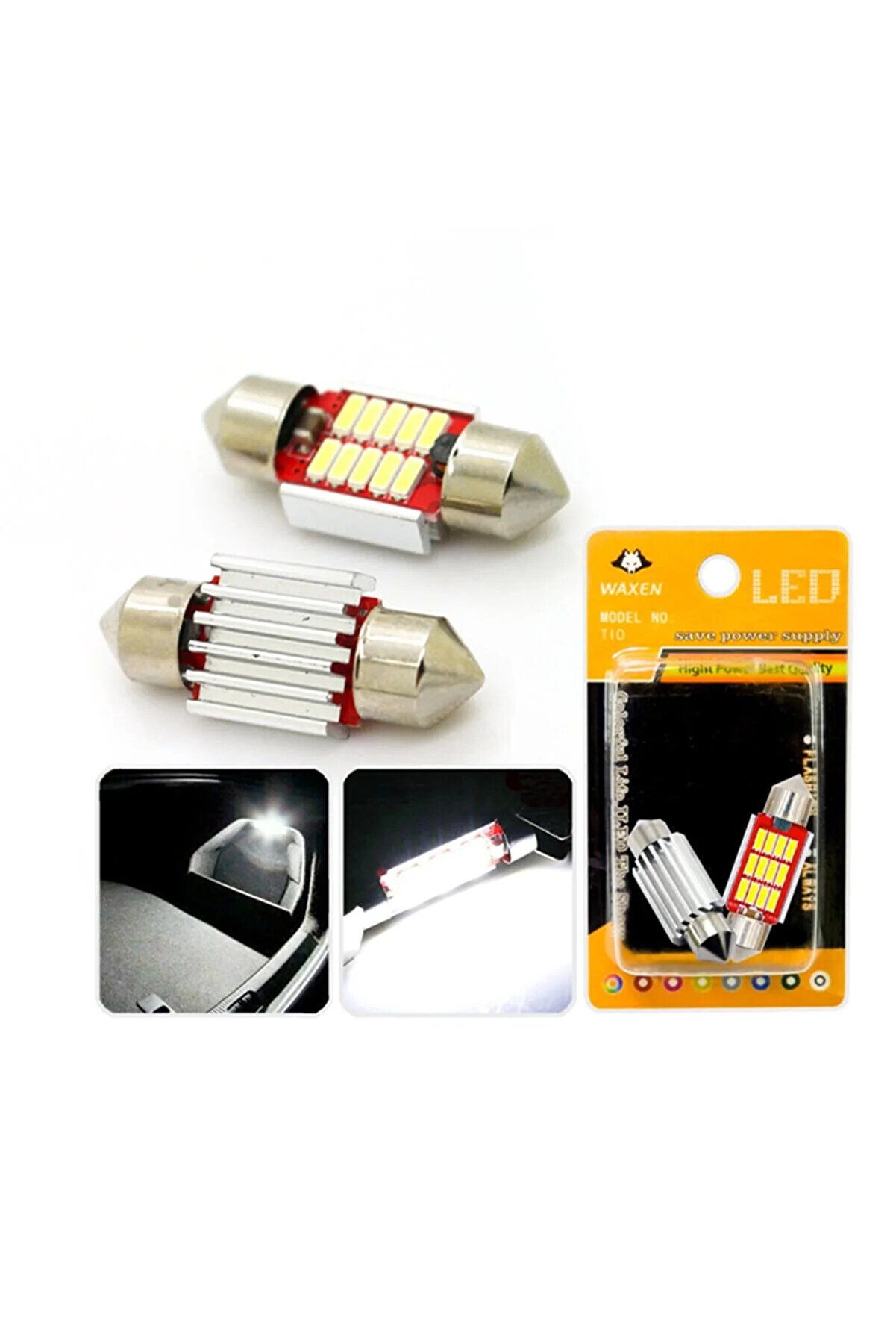 Sofit Plaka Bagaj Tavan Iç Aydınlatma Ampulü Canbus 6 Led 31 Mm C5w 6500k Beyaz Güçlü Işık