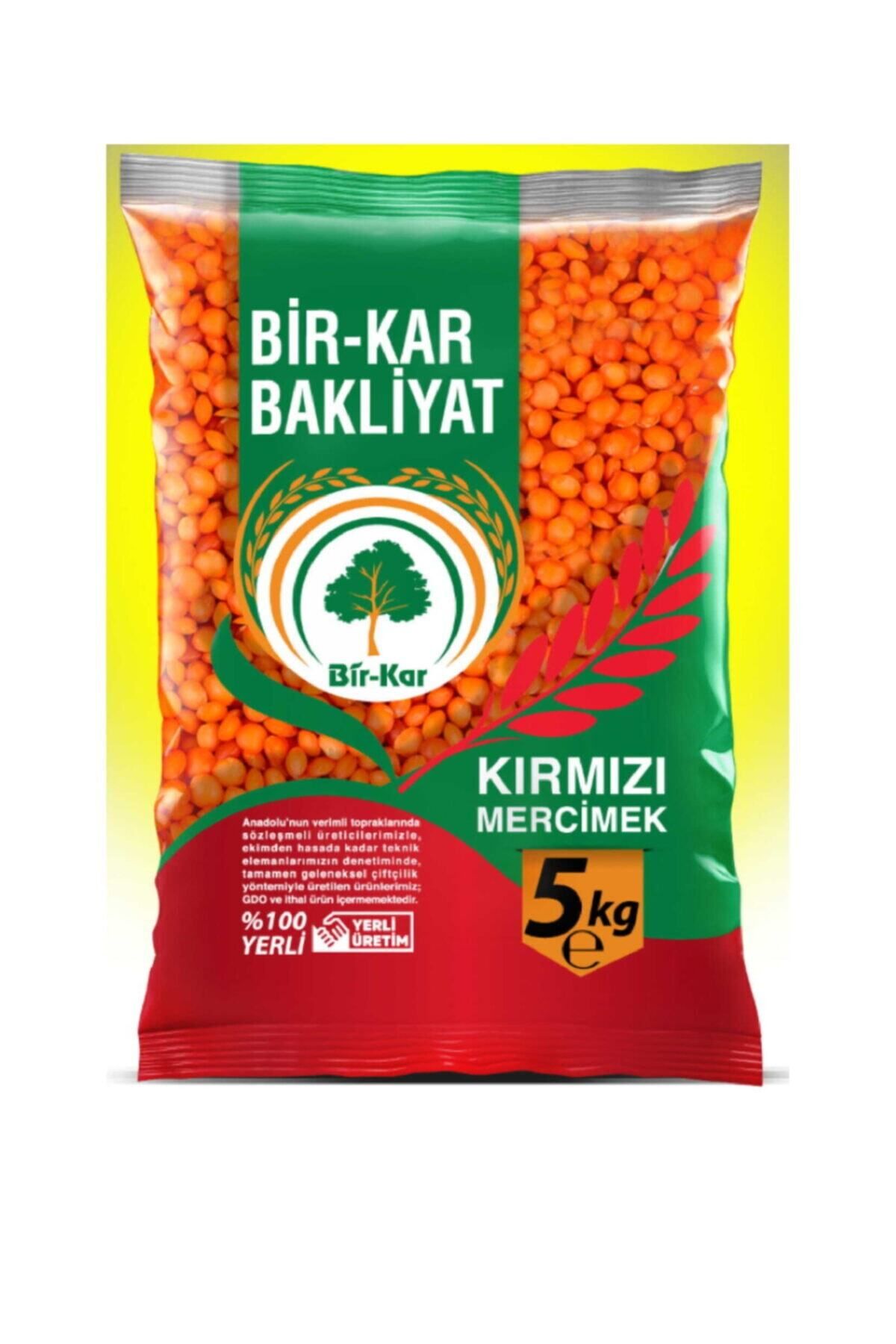 Birkar Kırmızı Mercimek 5 Kg (yerli - Yaprak )
