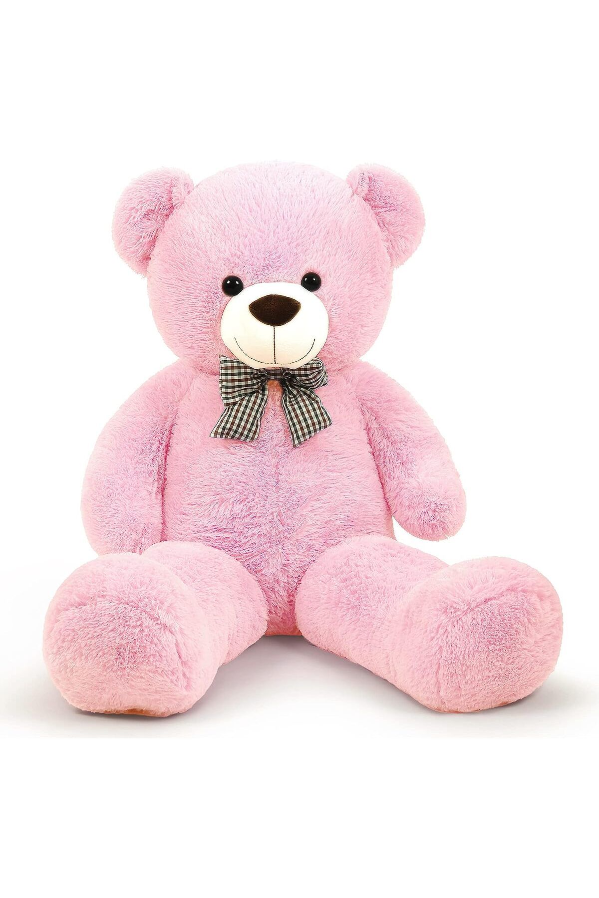 90 Cm Papyonlu Peluş Ayı - % 100 Yerli Pelüş Papyonlu Ayıcık