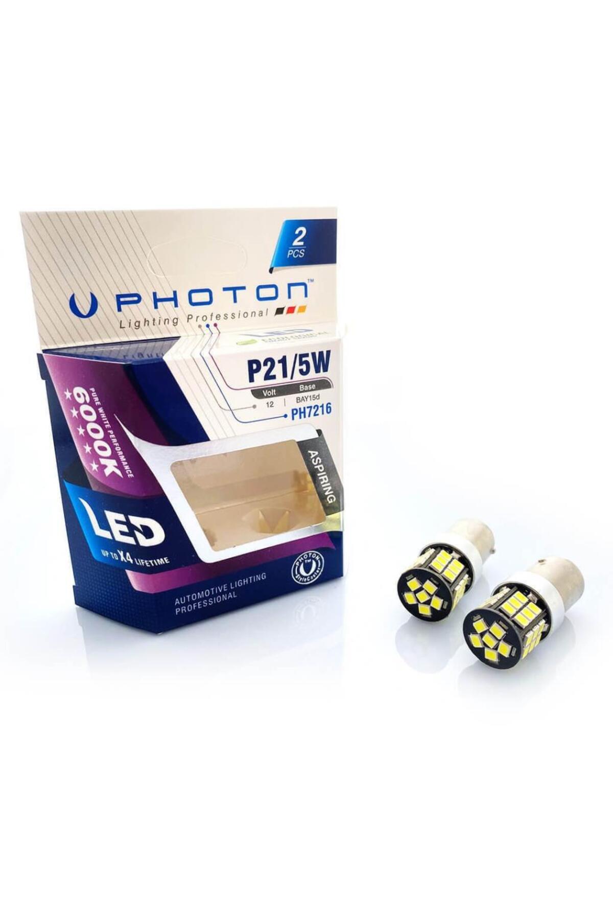 P21/5w Çift Duy Ph7216 B2 Beyaz Led Stop Oto Ampulü Can Bus Uyumlu Exclusive Serisi