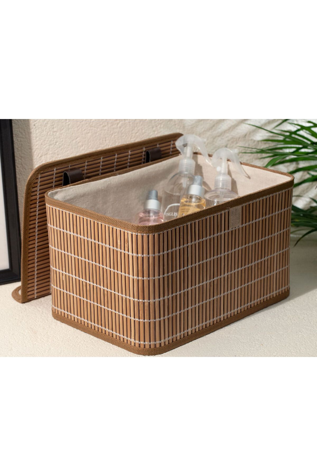 Hardwood Bambu Saklama Kutusu 33x23x20 Cm Kahve