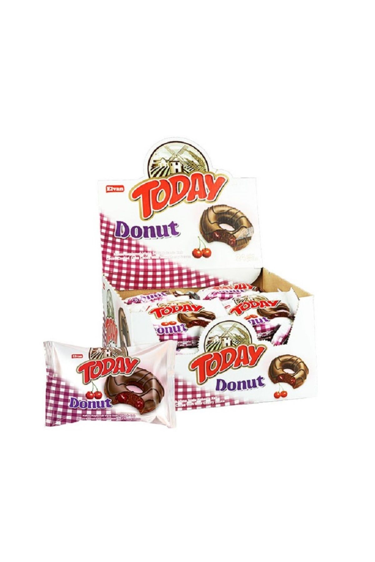 Today Donut Kek Vişneli 35Gr. 24 Adet (1 Kutu)