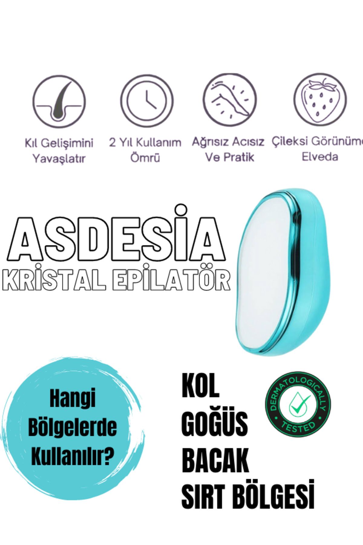 Crystal Eraser Epilasyon Aleti Tüy Silgisi Tüy Alıcı Fiziksel Kristal Epilatör Rose Gold Krom