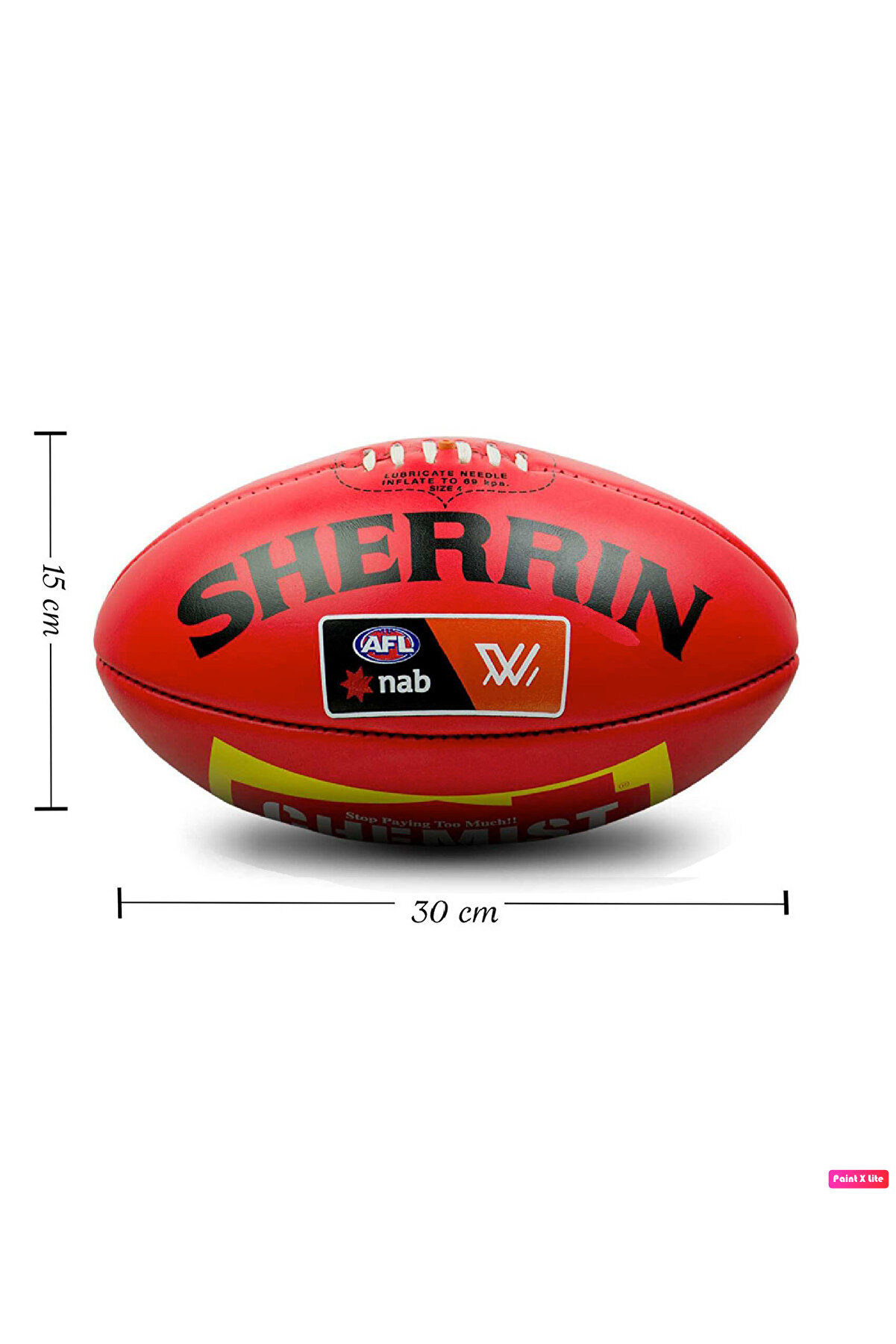Sherrin Afl Game Ball American Football Gerçek Deri Amerikan Futbol Topu Kırmızı