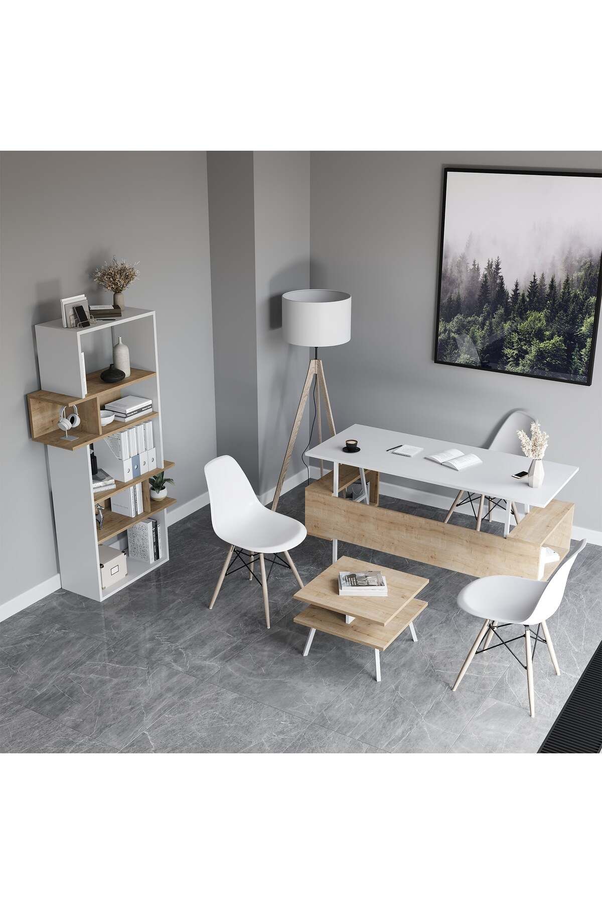 İrony İnfy Ofis Takımı Beyaz Meşe