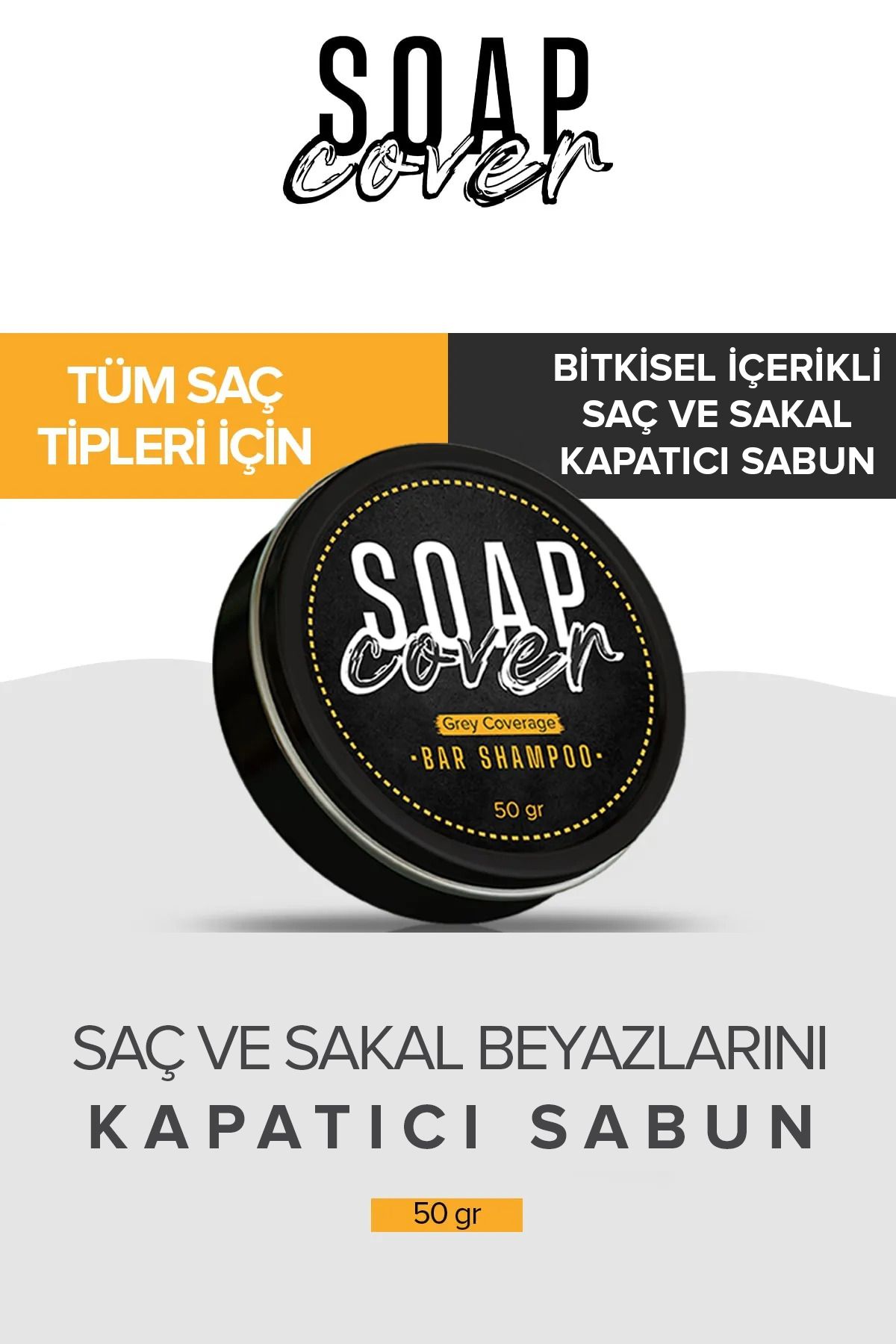 Saç Beyazlık Gidermeye Yardımcı Katı Şampuan 50g