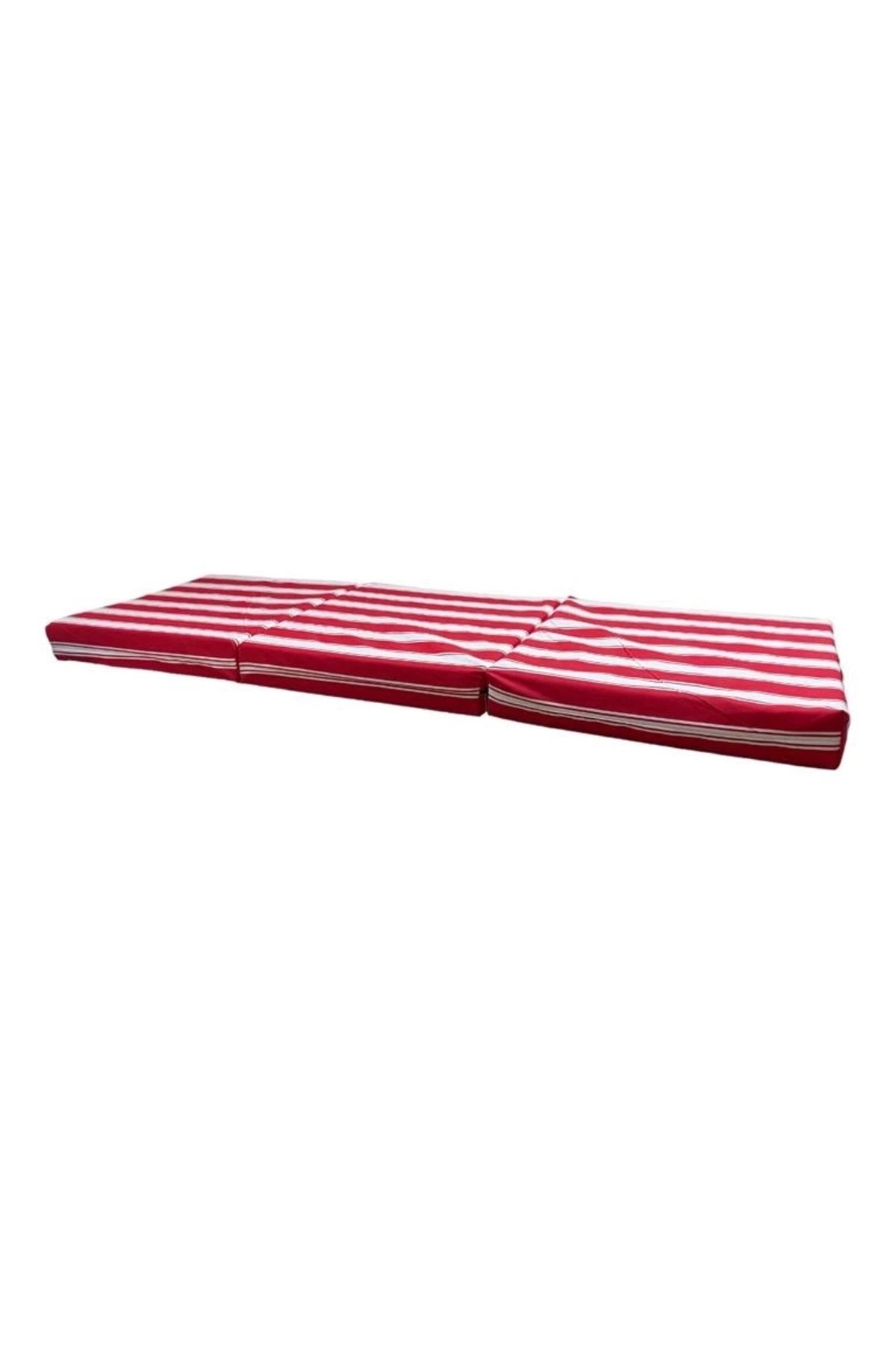 Deprem Yatağı - Üçe Katlanır Puf Yatak - Çadır Içi Katlanır Yatak - Kamp Yatağı 60x180x9,5 Cm