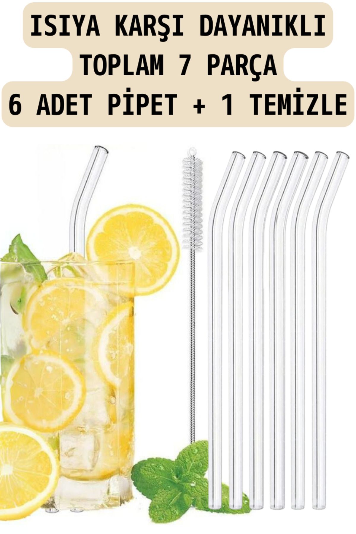 Cambu 6'lı Cam Pipet Termosilikat (ısıya Dayanıklı) Ve 1 Adet Pipet Temizleme Fırçası 1. Kalite