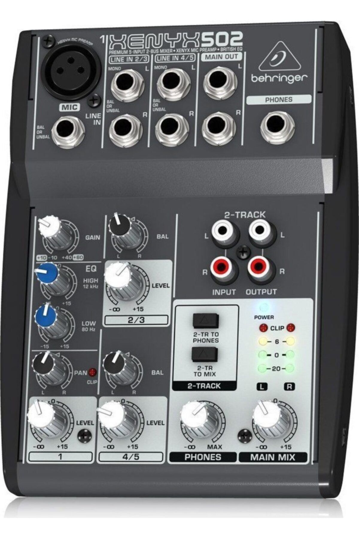Xenyx 502 5-ın 2-bus Mixer With Xenyx Mic Preamp And British Eq