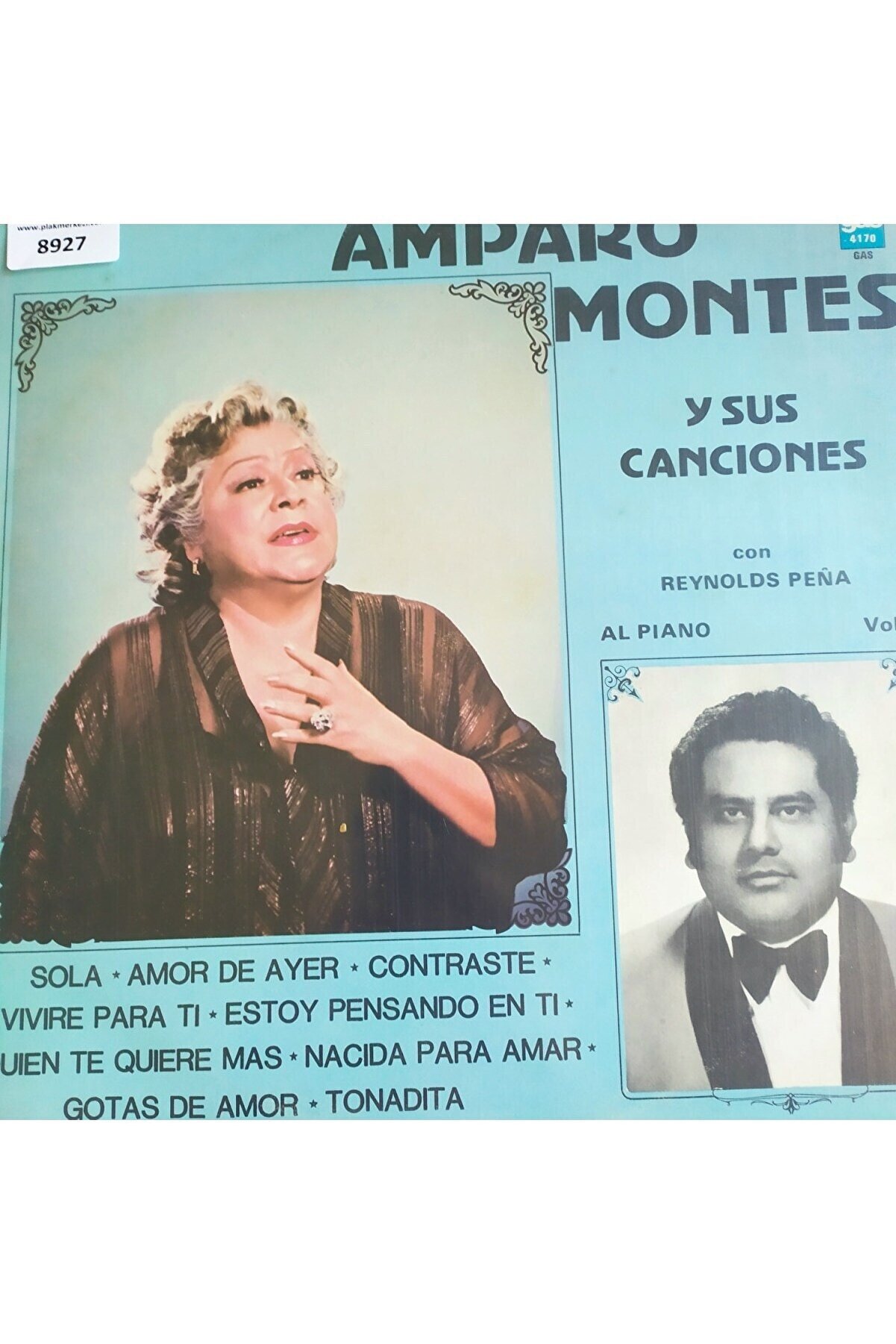 Amparo Montes - Sola-amor De Ayer-contraste-tonadıta Vb - Dönem Baskı