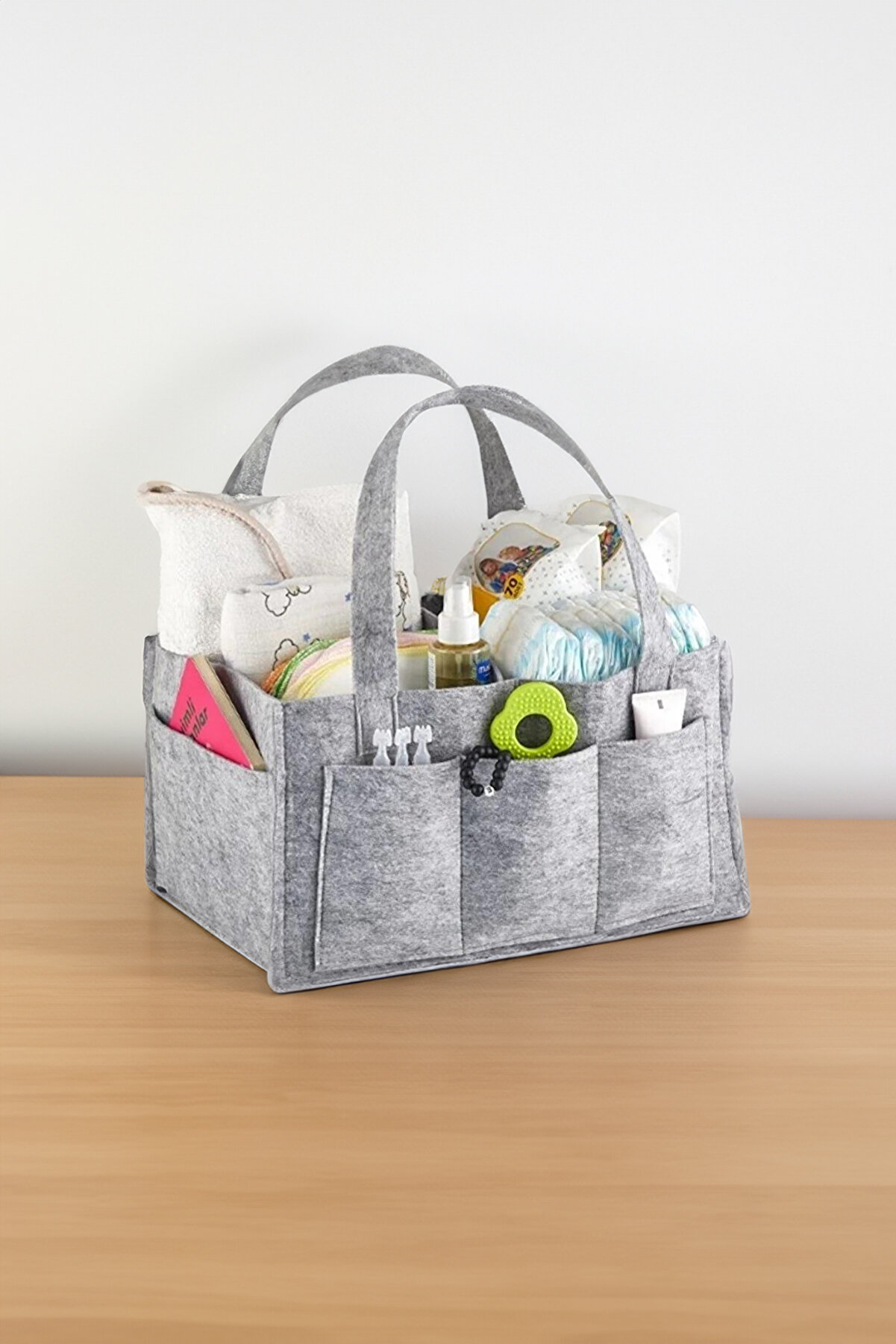 Anne Bebek Çantası Anne Bebek Çantası Keçe Anne Bebek Bakım Çantası Düzenleyici Organizer Organizer