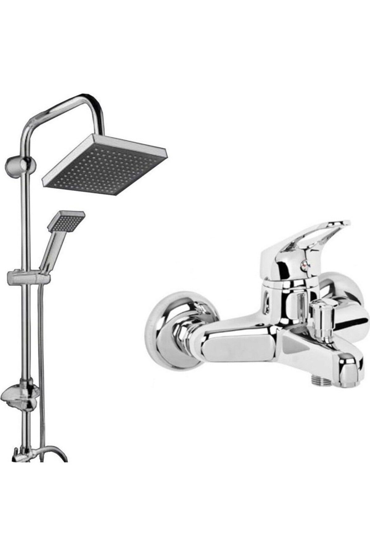Mix Banyo Bataryası Robot Yağmurlama Tepe Duş Seti Duş Başlığı 2'li
