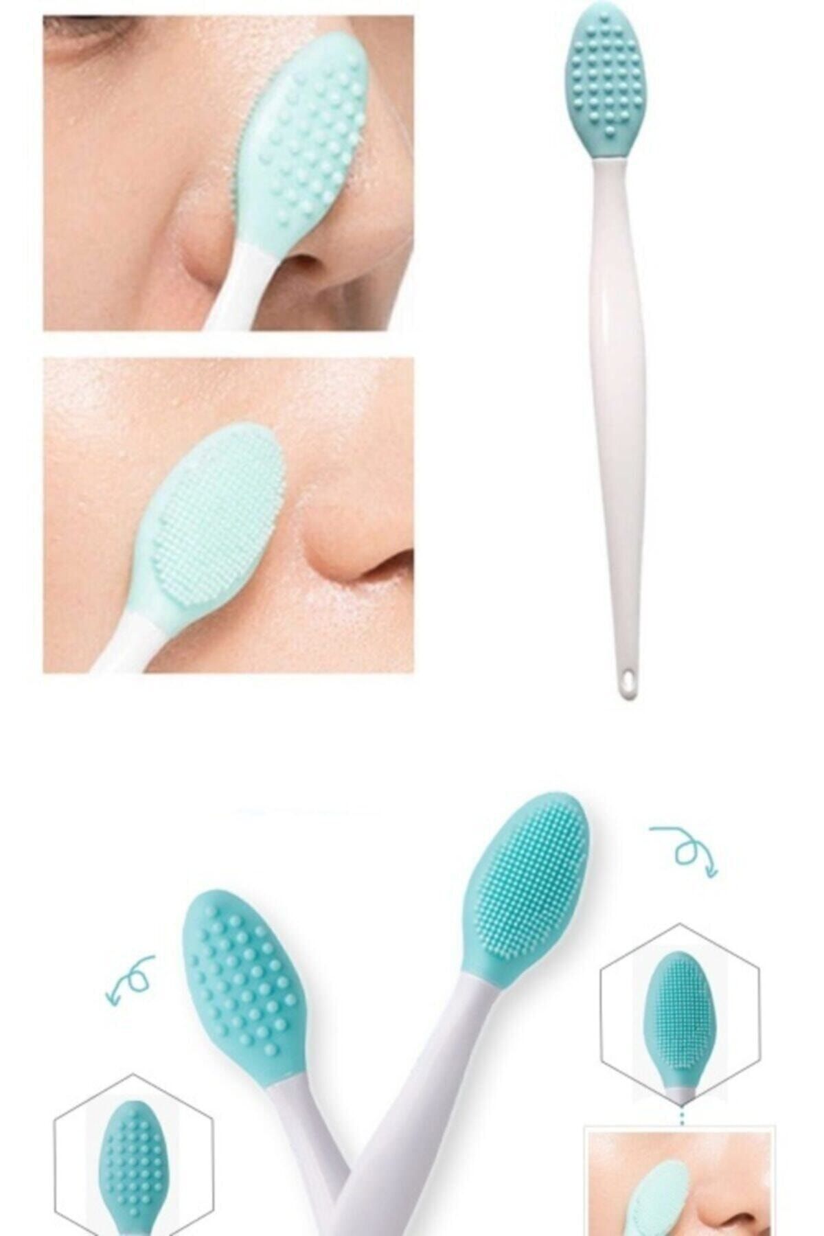 Burun Siyah Nokta Cilt Ve Yüz Temizleyici Temizleme Fırçası Peeling Fırça Çilek